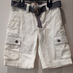 Levi boys white khaki cargos, 6 reg